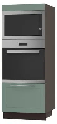 Produktbild von Backofenschrank KVANTUM Teilauszug 60cm Korpus- & Frontfarbe wählbar (Q-D5AM/60/154),mint matt,lava