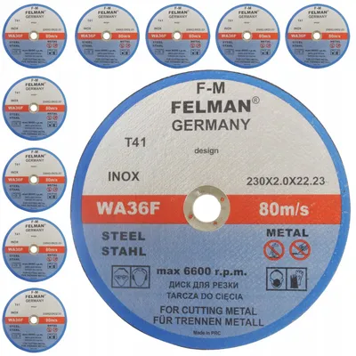 Produktbild von Felman Trennscheiben Metall 230x2mm Edelstahl Inox 10 Stück