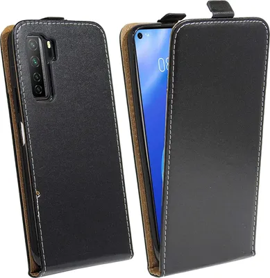 Obrázok produktu pre cofi1453® Flipové puzdro kompatibilné s mobilným telefónom HUAWEI P40 LITE 5G Vertikálne skladacie ochranné puzdro Flip Cover Black