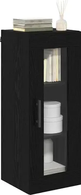 Produktbild von Cloris Designermöbel Wandschrank Schwarz Eichen-Optik 34,5 x 34 x 90cm - 2026Neu174739 - Kommoden
