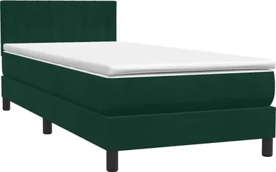 Obrázok produktu pre vidaXL Box spring posteľ s matracom tmavozelená 80x220 cm zamat