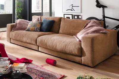 Produktbild von KAWOLA Sofa MADELINE 3-Sitzer Cord rost
