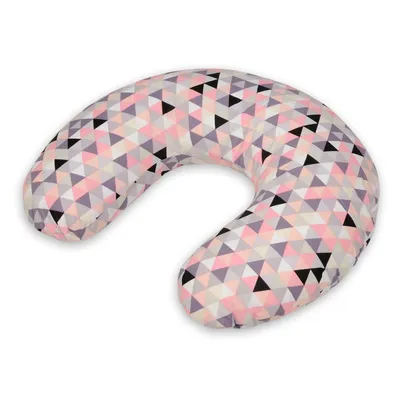 Image de Coussin d'appui-tête avec triangles roses
