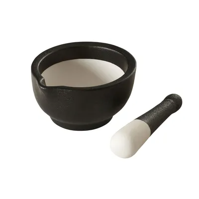 Obrázek produktu pro Lurch 00210152, Černá, Bílá, Porcelán, Hmoždíš s paličkou, 11 cm, 3 cm, 15 cm