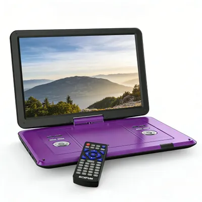 Produktbild von 17’’ Tragbarer DVD Player mit 15,6’’ HD Display, Wiederaufladbare Batterie, Unterstützung für USB/SD-Karte/AV-Übertragung SyncTV/Projektor