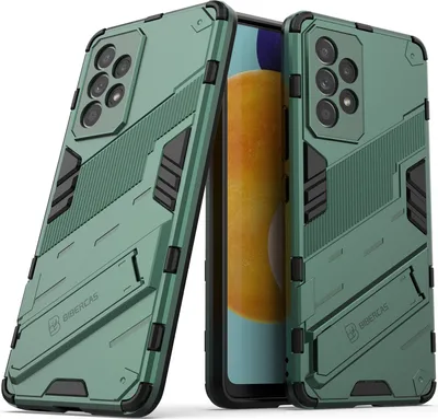 Produktbild von Armor Hülle für Samsung Galaxy A53 5G, Hybrid PC TPU Bumper Stoßfestes Schutzhülle mit Standfunktion Grün