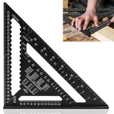 Imagen del producto de Regla de aluminio de 30,5 cm, color  mate, para trabajos en madera