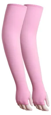 Immagine prodotto di Maniche protettive unisex, protezione UV, effetto rinfrescante, colore rosa, lunghezza 53 cm, materiale: poliestere/Spandex