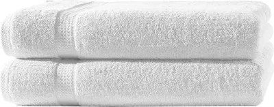 Produktbild von 2er Set Frottee Handtücher Elegance 50x100 cm 100% Baumwolle 500 gsm Handtuch weiß