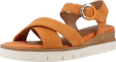 Produktbild von Tamaris 28202-606 Keilsandalette, Damen, Sandale, Leder, Orange - Damenschuhe Sandalette / Sling, Rot, leder