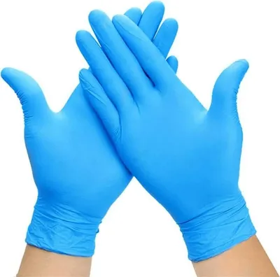 Produktbild von Nitrilhandschuhe Blau Gr. M | 100 Stück | Latexfreie Einweghandschuhe, Gummihandschuhe in Spenderbox | Koch-/Küchen-Handschuhe & Lebensmittelecht