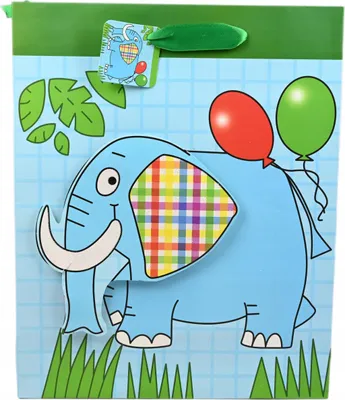 Produktbild von Geschenktüte Kindergeburtstag 26x32cm - Bunte Papiertüte Geschenkverpackung Party