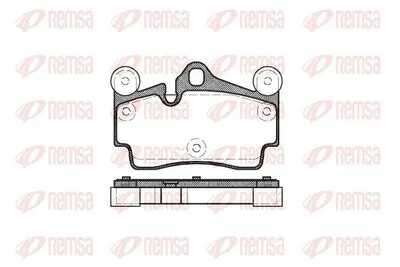 Produktbild von REMSA 0996.00 Bremsbeläge Satz Hinten Bremsklötze für VW Touareg (7LA, 7L6, 7L7) für AUDI Q7 (4LB) Q7 (4MB) für PORSCHE Cayenne (9PA)