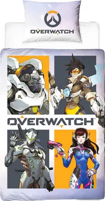 Obrázek produktu pro Overwatch - Povlečení s postavičkou "Eat Sleep", oboustranné TC165 (jednolůžko) (barevné)