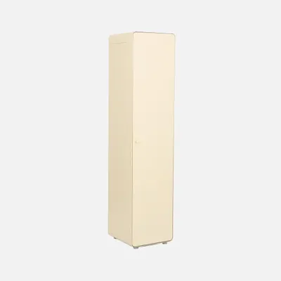 Produktbild von sweeek - Kleiderschrank für Kinder aus Stahl mit 2 Regalböden und 1 Kleiderstange - Beige