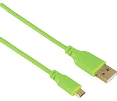 Obrázek produktu pro Hama USB A - Micro-USB B M/M 0.75m, 0,75 m, USB A, Micro-USB B, USB 2.0, Samec/samec, Zelená