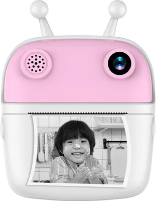Produktbild von Sofortbildkamera fuer Kinder, Kinderkamera, 1080P-Digitalkamera, Doppelobjektiv, 2,4-Zoll-IPS-Bildschirm, eingebauter Akku, Bilderrahmen mit Thermodruckpapier, Geburtstags- und Festivalgeschenk fuer ueber 3-jaehrige Kinder, Jungen und Maedchen
