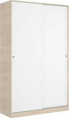 Immagine prodotto di Dmora Guardaroba 2 Ante Alyson 50x204h cm Bianco Bianco Lucido, Appendiabiti 2 Ante