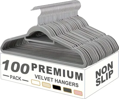 Immagine prodotto di Appendiabiti, design salvaspazio, gancio girevole a 360 gradi, GRIGIO, 100 pezzi