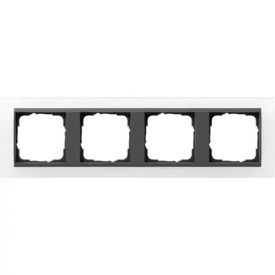 Produktbild von Gira 021424 4fach-Abdeckrahmen für Anthrazit Gira Event Opak Weiß