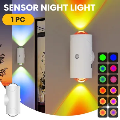 Produktbild von Nachtlicht - LED-Nachtlampe - 1 Stück - Bewegungssensor - Magnetisch - USB - Weiß