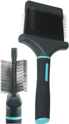 Image de Brosse flexible double face ANAH. L pour chiens Zolux