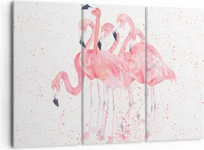 Produktbild von Bild auf Leinwand - Leinwandbild - Flamingo Vogel Wasser - 105x70cm - Wand Bild - Wanddeko - Leinwanddruck - Bilder - Kunstdruck - Wanddekoration - Leinwand bilder - Wandkunst - CE105x70-3899