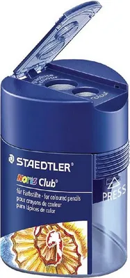 Image de Staedtler® 512 128 Taille-crayon double Noris Club® 512 128 - Ø 8,2 mm, Ø 10,2 mm, bleu-transparent