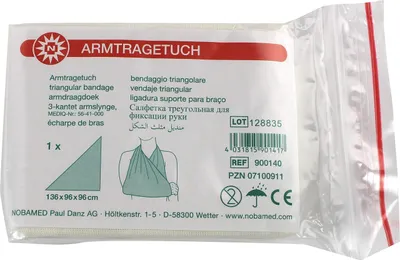 Produktbild von Armtragetuch Dreiecktuch 136x96x96 cm weiß Viskose Noba 1 Stück