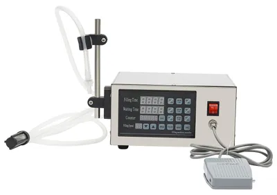 Image de Machine de remplissage de liquide,manuelle et automatique, acier inoxydable durable, argent, M