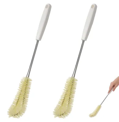 2er-Pack Flaschenbürsten 15,7 cm, beige – für enge Flaschen