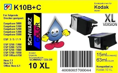 Produktbild von Kodak10C - color - TiDis Ersatzpatrone mit 63ml Inhalt