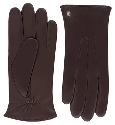 Roeckl Herren Nappa-Lederhandschuhe Riga mit Wollfutter in braun