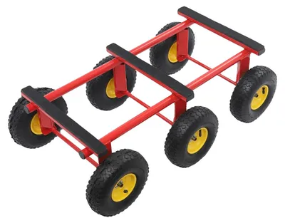 Produktbild von Möbelroller, hohe Tragfähigkeit, aufblasbare Räder, Rot
