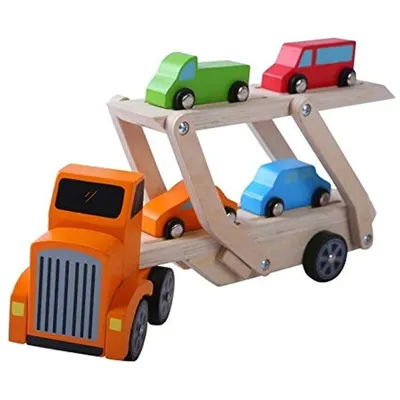 Immagine prodotto di Camion di legno + 4 auto Ecotoys