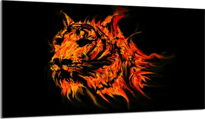 Produktbild von Herdabdeckplatte 90x52 Glaskeramikkochfeld Abdeckung Spritzschutz Glasplatte Deko Schneidebrett, Tiger Schwarz