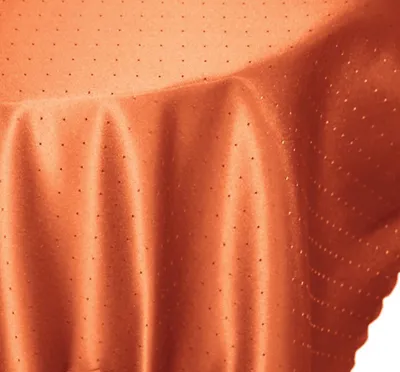 Produktbild von Tischdecke 130x260 cm terracotta oval Mitteldecke Punkte bügelfrei fleckenabweisend