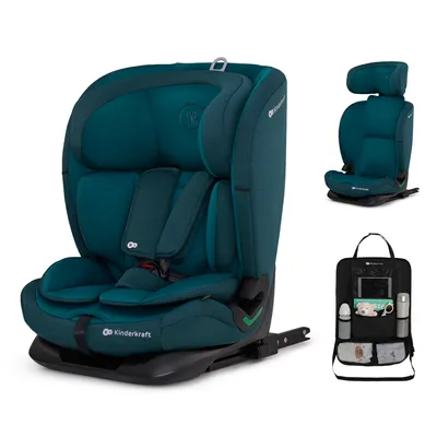 Obrázok produktu pre Kinderkraft ONETO3, detská autosedačka, 76-150 cm, systém ISOFIX, s upevňovacím pásom TOP TETHER, trojvrstvová opierka hlavy, funkcia sklopenia, zelená, s držiakom na príslušenstvo do auta