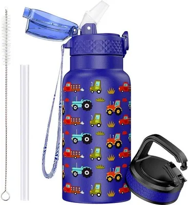Obrázek produktu pro Izolovaná nerezová láhev na vodu o objemu 500 ml s brčkem
