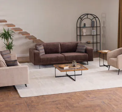 Produktbild von Schicke Braune Wohnzimmer Couch Designer Sitzmöbel Polster Möbel 3-Sitzer
