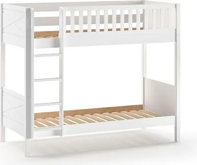 Produktbild von Etagenbett Karyl 208x105x175 Hochbett Massivholz Weiß