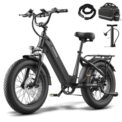 Produktbild von E-Bike 20×4,0 Fat-Reifen, 48 V 15 Ah 80 km Reichweite, 40 mm Federung, Schwarz