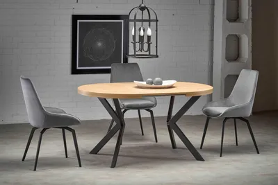 Produktbild von Design Esstisch Tisch rund HA-222 ausziehbar 100 - 250 cm