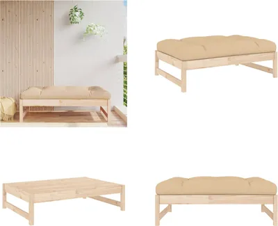 Produktbild von vidaXL Gartenhocker 120x80 cm Massivholz Kiefer - Gartenhocker - Terrassenhocker - Outdoor Hocker - Garten Fußhocker