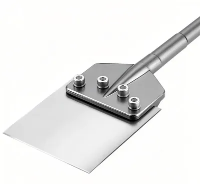 Produktbild von SucceBuy Spachtelmeißel 63 x 15 cm, Flachmeißel mit SDS Max Schaft, geeignet für Bohrhämmer, gefertigt aus wärmebehandeltem 40Cr-Legierungsstahl, Bodenschaber zum Entfernen von Laminat, Fliesen und Mörtel