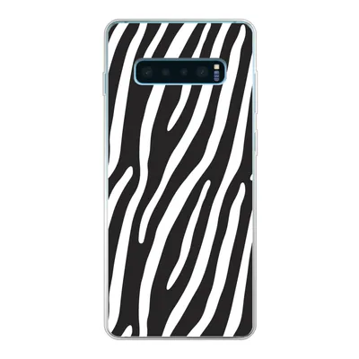 Produktbild von MuchoWow® Handyhülle Schutzhülle Hülle für Samsung Galaxy S10 Lite Tiere - Zebradruck - Schwarz Silikon Softcase Handy Hülle - Schutz