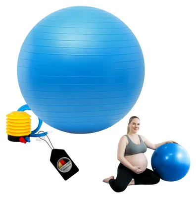 Produktbild von Schwangerschaftsball Gymnastikball Pezziball Sitzball Trainingsball Fitnessball & Balance Yoga Ball mit Pumpe Pilates Ball für Erwachsene Büro Gymnastikbälle Schwangerschaft 65cm