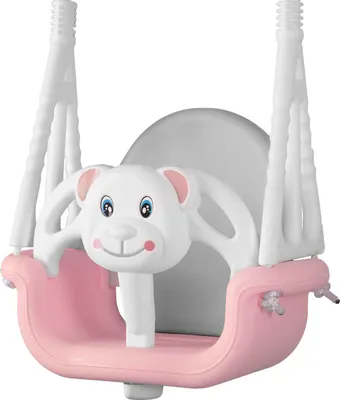 Image de Ricokids 770101, balançoire ours 3 en 1, rose