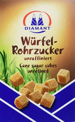 Produktbild von Rohrzucker Würfel 500g Diamant, braun, Zuckerwürfel, Süßungsmittel