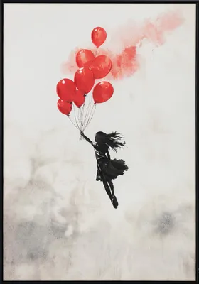 Produktbild von ArtUniverse Leinwandbild Balloon Girl In The Sky 70 x 100 cm